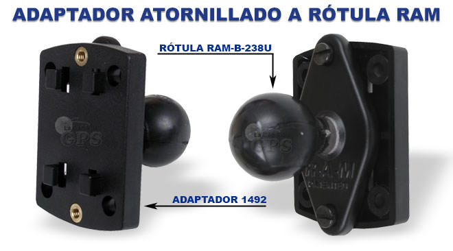 Adaptador acoplado a una rótula RAM