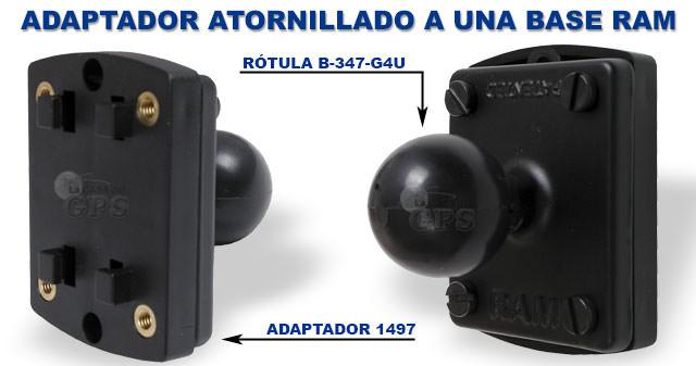 Adaptador acoplado a una rótula RAM